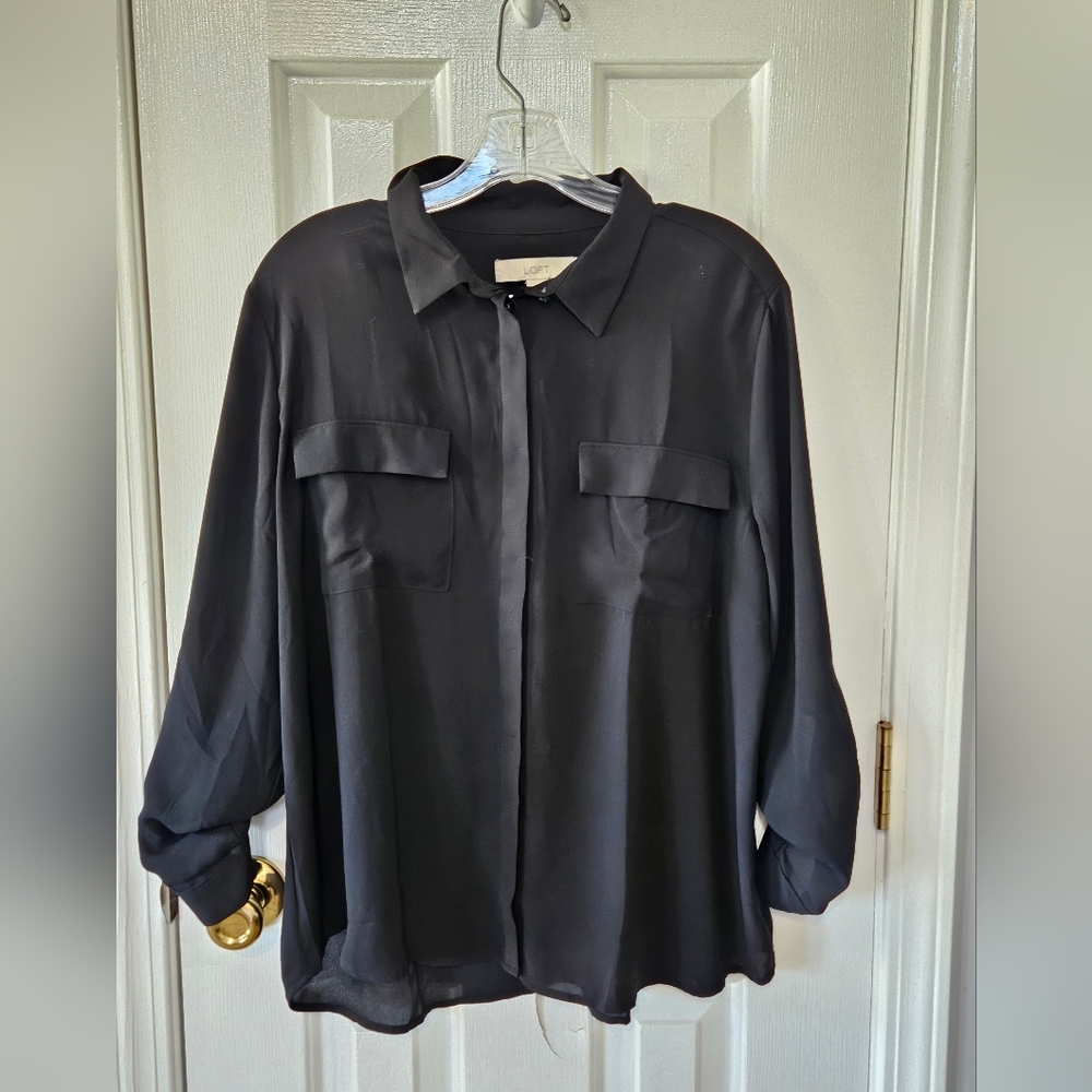 LOFT Black Blouse
